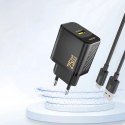 Dudao Ładowarka sieciowa Dudao A27S 25W GaN USB-A | Szybkie ładowanie QC 3.0 - Czarna