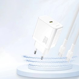 Dudao Ładowarka sieciowa Dudao Biała A27P USB-C GaN 30W | Kompaktowa i Wydajna