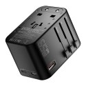 Essager Ładowarka siceiowa podróżna Essager ECT65-LT01-Z 65W z adapterem, czarna