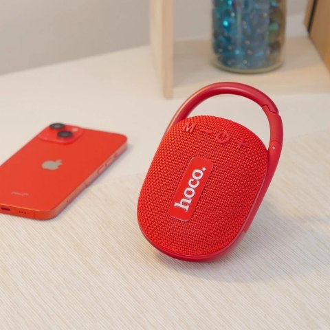Hoco Głośnik Bluetooth HOCO HC17 Przenośny z Karabińczykiem Czerwony 5W Hoco Głośnik Bluetooth HOCO HC17 Przenośny z Karabińczykiem Czerwony 5W