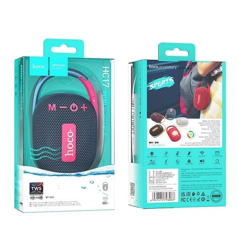 Hoco HOCO Głośnik Bluetooth HC17 Granatowy z Karabińczykiem Hoco HOCO Głośnik Bluetooth HC17 Granatowy z Karabińczykiem