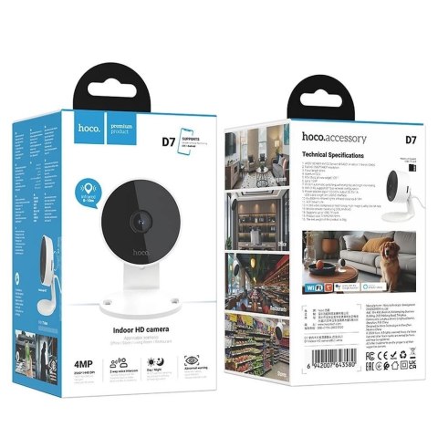 Hoco Kamera Wi-Fi HOCO D7 Full HD, IR, detekcja ruchu, do wnętrz Hoco Kamera Wi-Fi HOCO D7 Full HD, IR, detekcja ruchu, do wnętrz