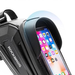 RockBros Sakwa Rockbros B68-1 na ramę z pokrowcem na telefon Czarna