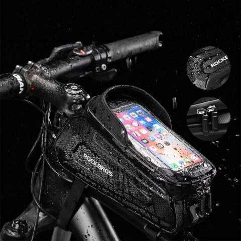 RockBros Sakwa Rockbros B68-1 na ramę z pokrowcem na telefon Czarna RockBros Sakwa Rockbros B68-1 na ramę z pokrowcem na telefon Czarna