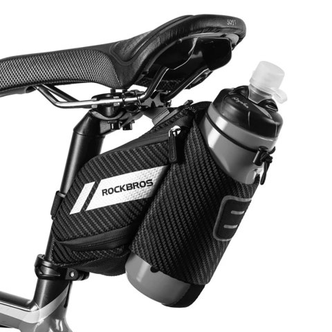 RockBros Torba podsiodłowa Rockbros C32BK 1,5 l z kieszenią na bidon RockBros Torba podsiodłowa Rockbros C32BK 1,5 l z kieszenią na bidon