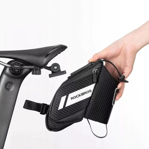 RockBros Torba podsiodłowa Rockbros C32BK 1,5 l z kieszenią na bidon RockBros Torba podsiodłowa Rockbros C32BK 1,5 l z kieszenią na bidon
