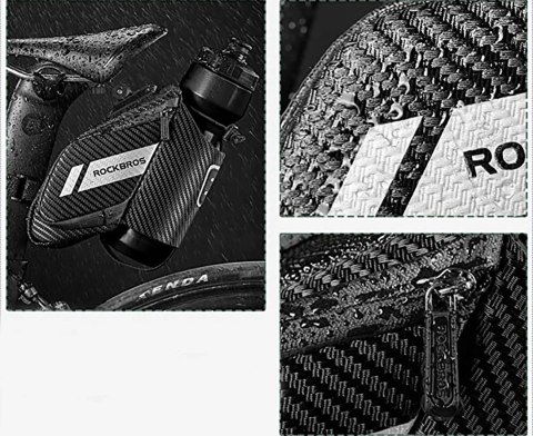 RockBros Torba podsiodłowa Rockbros C32BK 1,5 l z kieszenią na bidon RockBros Torba podsiodłowa Rockbros C32BK 1,5 l z kieszenią na bidon