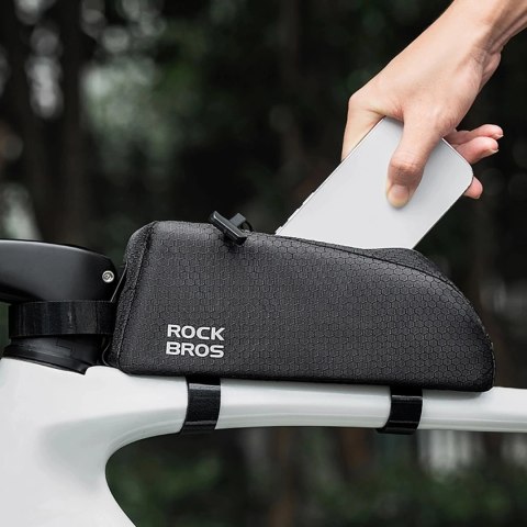 RockBros Torba rowerowa Rockbros 0,9 l wodoodporna na ramę górną rurę - czarna RockBros Torba rowerowa Rockbros 0,9 l wodoodporna na ramę górną rurę - czarna