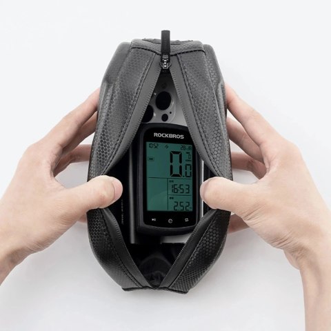 RockBros Torba rowerowa Rockbros 1,4 l na górną rurę - czarna RockBros Torba rowerowa Rockbros 1,4 l na górną rurę - czarna