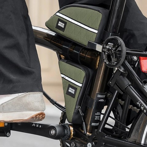 RockBros Torba rowerowa trójkątna Rockbros na ramę rowerową 0,3l - czarna RockBros Torba rowerowa trójkątna Rockbros na ramę rowerową 0,3l - czarna