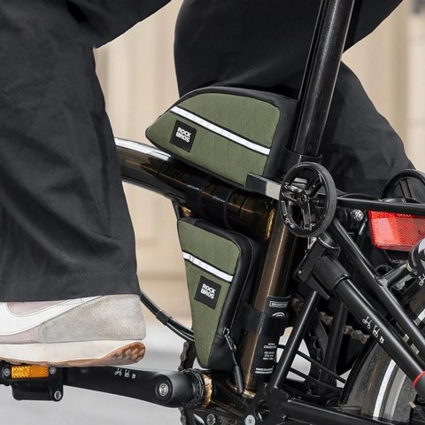 RockBros Torba rowerowa trójkątna Rockbros na ramę rowerową 0,3l - czarna RockBros Torba rowerowa trójkątna Rockbros na ramę rowerową 0,3l - czarna
