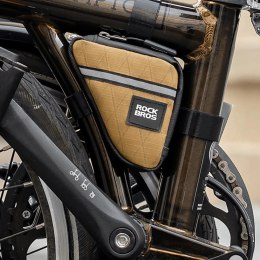 RockBros Torba trójkątna Rockbros 0,25l na ramę rowerową - brązowa