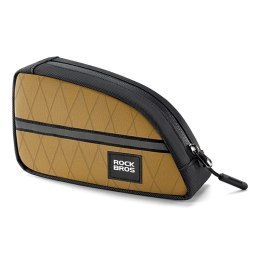 RockBros Torba trójkątna Rockbros 0,8 l na ramę roweru - brązowa