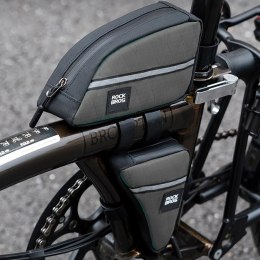 RockBros Torba trójkątna Rockbros 0,8 l na ramę roweru - brązowa