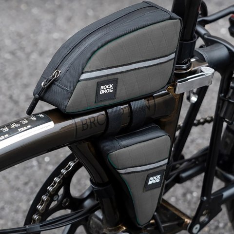 RockBros Torba trójkątna Rockbros 0,8 l na ramę roweru - brązowa RockBros Torba trójkątna Rockbros 0,8 l na ramę roweru - brązowa