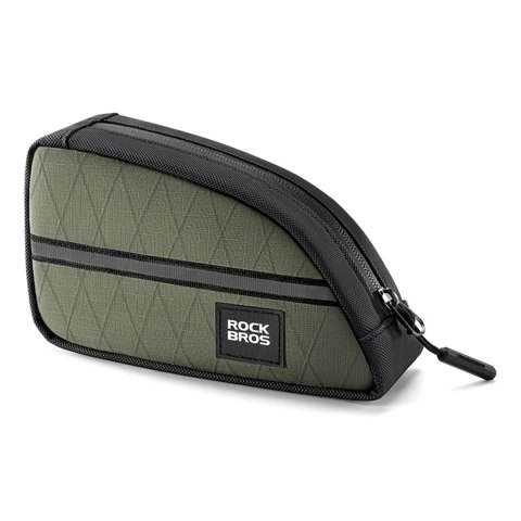 RockBros Torba trójkątna Rockbros 0,8 l na ramę roweru - zielona RockBros Torba trójkątna Rockbros 0,8 l na ramę roweru - zielona