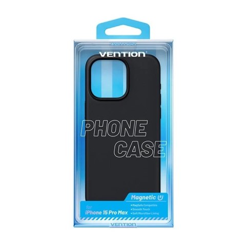 Vention Etui silikonowe Vention KUFB0-40 MagSafe do iPhone 15 Pro Max czarne Black Vention Etui silikonowe Vention KUFB0-40 MagSafe do iPhone 15 Pro Max czarne Black