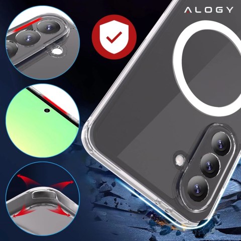 Alogy Etui do Samsung Galaxy A56 / A36 5G obudowa ochronna na telefon Alogy HybridMag™️ Case do MagSafe Przezroczyste Alogy Etui do Samsung Galaxy A56 / A36 5G obudowa ochronna na telefon Alogy HybridMag™️ Case do MagSafe Przezroczyste
