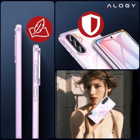 Alogy Etui do Samsung Galaxy A56 / A36 5G obudowa ochronna na telefon Alogy HybridMag™️ Case do MagSafe Przezroczyste Alogy Etui do Samsung Galaxy A56 / A36 5G obudowa ochronna na telefon Alogy HybridMag™️ Case do MagSafe Przezroczyste