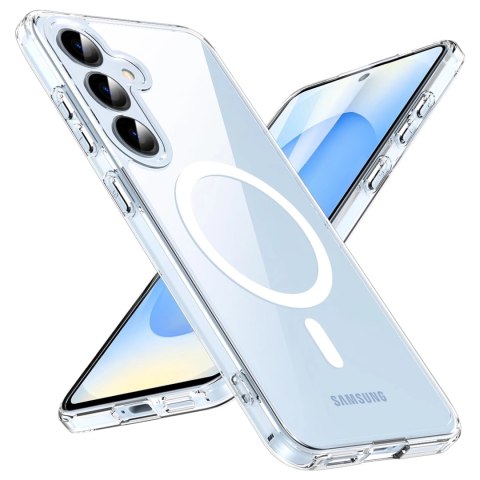 Alogy Etui do Samsung Galaxy S25 obudowa ochronna na telefon Alogy HybridMag™️ Case do MagSafe Przezroczyste