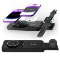 Alogy Ładowarka Indukcyjna Alogy Bezprzewodowa Qi PD QC 3.0 2w1 Szybka do Apple iPhone Airpods Watch Stacja ładująca stojak czarna