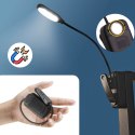 Alogy Lampka Alogy LED nocna na biurko biurkowa do czytania lampa regulowana giętka bezprzewodowa micro USB czarna