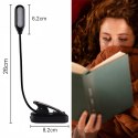 Alogy Lampka Alogy LED nocna na biurko biurkowa do czytania lampa regulowana giętka bezprzewodowa micro USB czarna