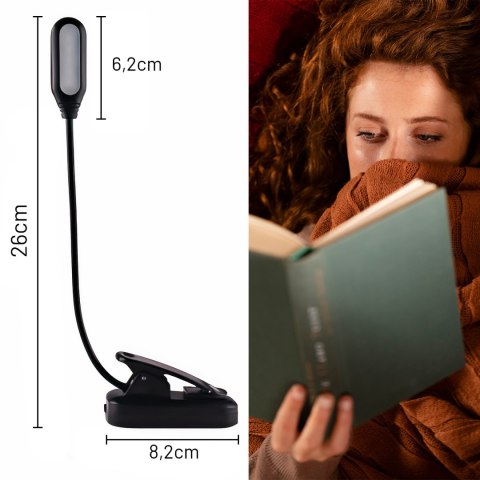 Alogy Lampka Alogy LED nocna na biurko biurkowa do czytania lampa regulowana giętka bezprzewodowa micro USB czarna Alogy Lampka Alogy LED nocna na biurko biurkowa do czytania lampa regulowana giętka bezprzewodowa micro USB czarna