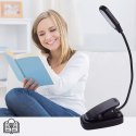 Alogy Lampka Alogy LED nocna na biurko biurkowa do czytania lampa regulowana giętka bezprzewodowa micro USB czarna