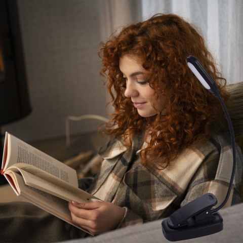 Alogy Lampka Alogy LED nocna na biurko biurkowa do czytania lampa regulowana giętka bezprzewodowa micro USB czarna Alogy Lampka Alogy LED nocna na biurko biurkowa do czytania lampa regulowana giętka bezprzewodowa micro USB czarna