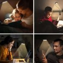 Alogy Lampka Alogy LED nocna na biurko biurkowa do czytania lampa regulowana giętka bezprzewodowa micro USB czarna