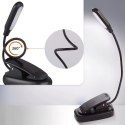 Alogy Lampka Alogy LED nocna na biurko biurkowa do czytania lampa regulowana giętka bezprzewodowa micro USB czarna