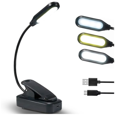 Alogy Lampka Alogy LED nocna na biurko biurkowa do czytania lampa regulowana giętka bezprzewodowa micro USB czarna Alogy Lampka Alogy LED nocna na biurko biurkowa do czytania lampa regulowana giętka bezprzewodowa micro USB czarna