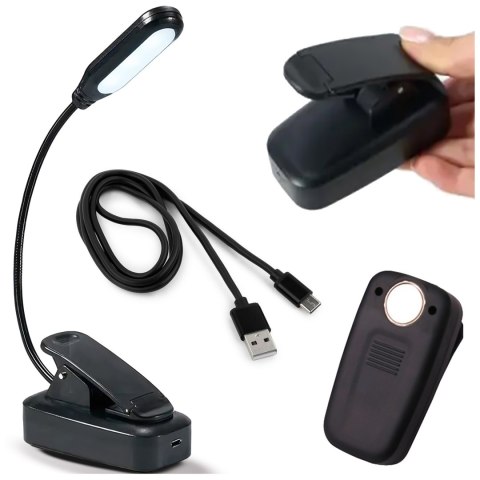Alogy Lampka Alogy LED nocna na biurko biurkowa do czytania lampa regulowana giętka bezprzewodowa micro USB czarna Alogy Lampka Alogy LED nocna na biurko biurkowa do czytania lampa regulowana giętka bezprzewodowa micro USB czarna