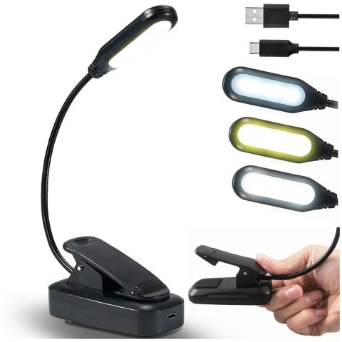 Alogy Lampka Alogy LED nocna na biurko biurkowa do czytania lampa regulowana giętka bezprzewodowa micro USB czarna Alogy Lampka Alogy LED nocna na biurko biurkowa do czytania lampa regulowana giętka bezprzewodowa micro USB czarna