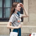 Alogy Wentylator wiatrak wiatraczek ręczny biurkowy Alogy bezprzewodowy przenośny stojący z podstawką na telefon biały
