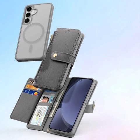 Dux Ducis Etui do Samsung Galaxy S25 Dux Ducis Lawa Skórzane Szare Dux Ducis Etui do Samsung Galaxy S25 Dux Ducis Lawa Skórzane Szare