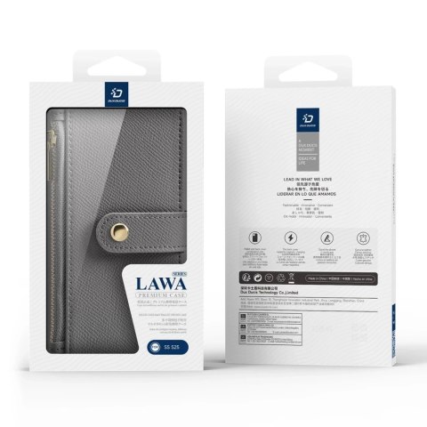 Dux Ducis Etui do Samsung Galaxy S25 Dux Ducis Lawa Skórzane Szare Dux Ducis Etui do Samsung Galaxy S25 Dux Ducis Lawa Skórzane Szare