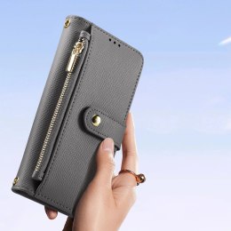 Dux Ducis Etui do Samsung Galaxy S25 Ultra Dux Ducis Lawa Skórzane Szare