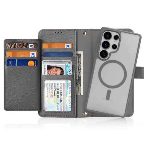 Dux Ducis Etui do Samsung Galaxy S25 Ultra Dux Ducis Lawa Skórzane Szare Dux Ducis Etui do Samsung Galaxy S25 Ultra Dux Ducis Lawa Skórzane Szare