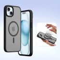 Dux Ducis Etui do iPhone 15 Dux Ducis Lawa Skórzane Portfel MagSafe Czarne