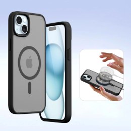 Dux Ducis Etui do iPhone 15 Dux Ducis Lawa Skórzane Portfel MagSafe Czarne