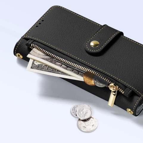 Dux Ducis Etui do iPhone 15 Dux Ducis Lawa Skórzane Portfel MagSafe Czarne Dux Ducis Etui do iPhone 15 Dux Ducis Lawa Skórzane Portfel MagSafe Czarne