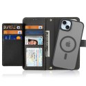 Dux Ducis Etui do iPhone 15 Dux Ducis Lawa Skórzane Portfel MagSafe Czarne