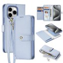 Dux Ducis Etui do iPhone 15 Dux Ducis Lawa Skórzane Portfel MagSafe Niebieskie