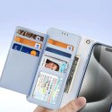 Dux Ducis Etui do iPhone 15 Dux Ducis Lawa Skórzane Portfel MagSafe Niebieskie
