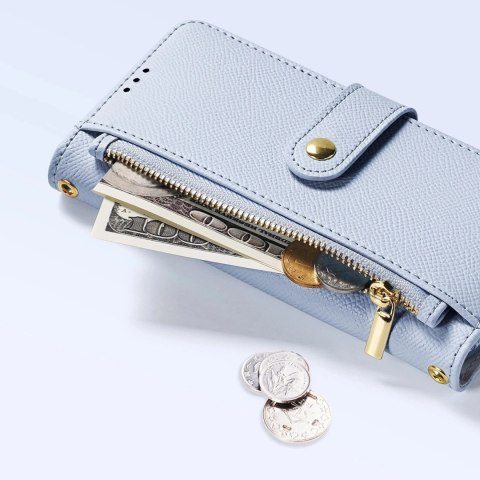 Dux Ducis Etui do iPhone 15 Dux Ducis Lawa Skórzane Portfel MagSafe Niebieskie Dux Ducis Etui do iPhone 15 Dux Ducis Lawa Skórzane Portfel MagSafe Niebieskie