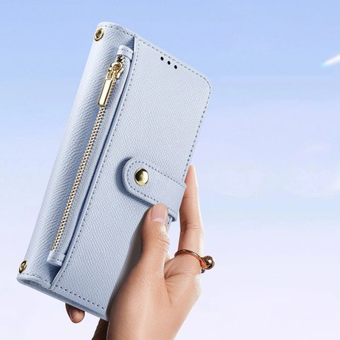 Dux Ducis Etui do iPhone 15 Dux Ducis Lawa Skórzane Portfel MagSafe Niebieskie Dux Ducis Etui do iPhone 15 Dux Ducis Lawa Skórzane Portfel MagSafe Niebieskie