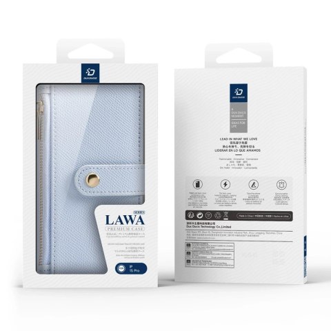 Dux Ducis Etui do iPhone 15 Dux Ducis Lawa Skórzane Portfel MagSafe Niebieskie Dux Ducis Etui do iPhone 15 Dux Ducis Lawa Skórzane Portfel MagSafe Niebieskie