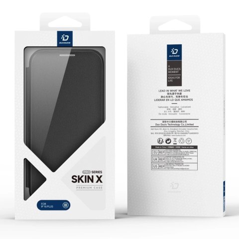 Dux Ducis Etui do iPhone 16 Dux Ducis Skin X Pro MagSafe Klapka Czarne Dux Ducis Etui do iPhone 16 Dux Ducis Skin X Pro MagSafe Klapka Czarne